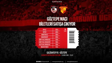 Gaziantep FK – Göztepe Maçı Biletler Satışta Çıkıyor